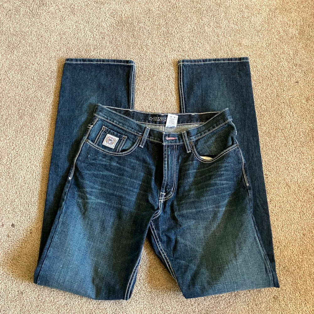 Cinch Dark Blue Straight Leg Jeans